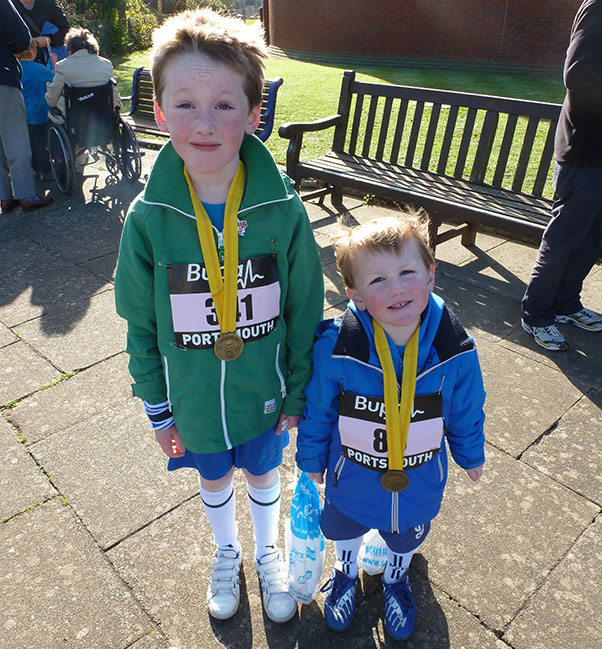 Callum and Charlie completed the Great South Run